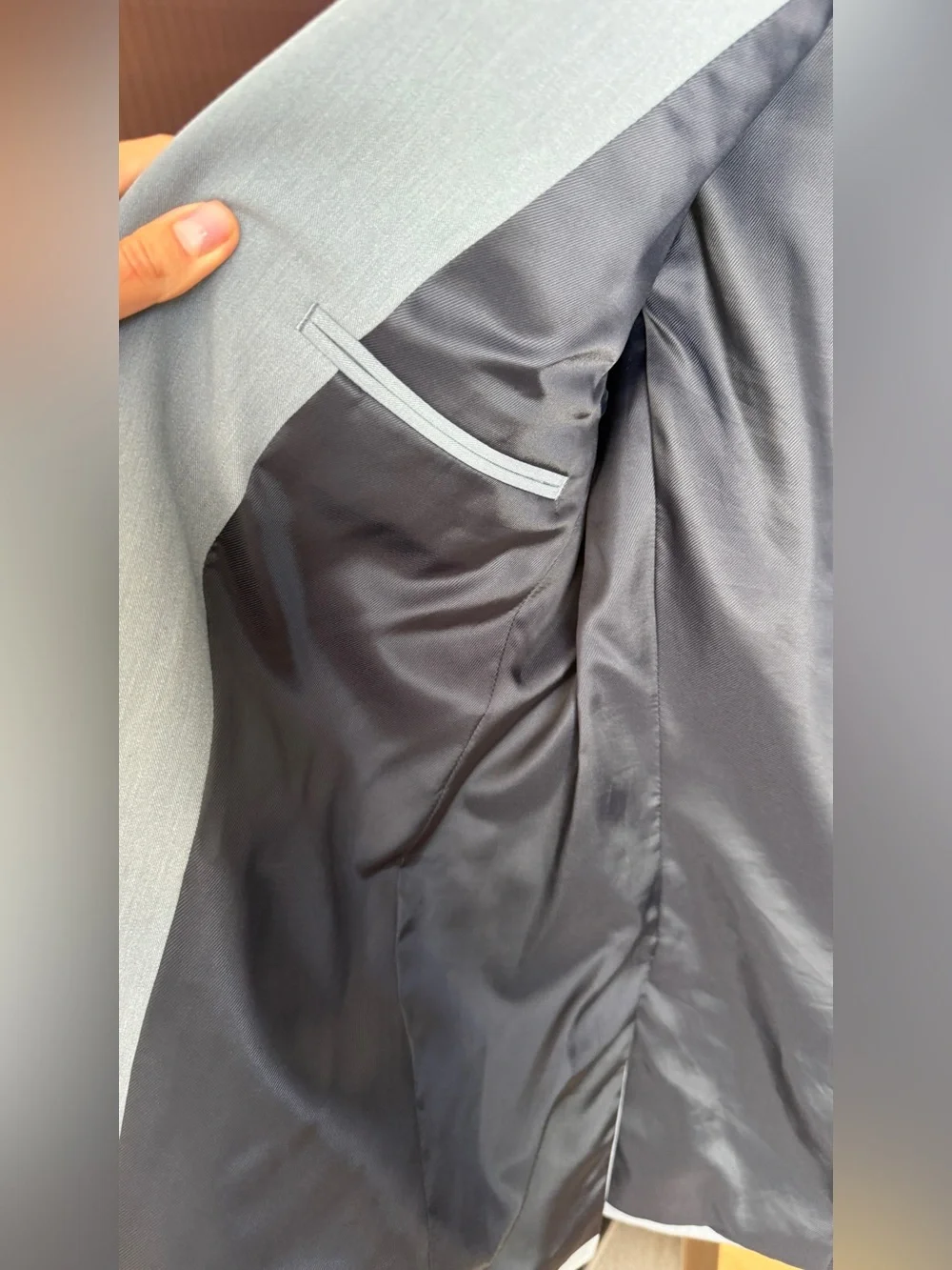 Zara Men's Light Gray Blazer Jacket Suit